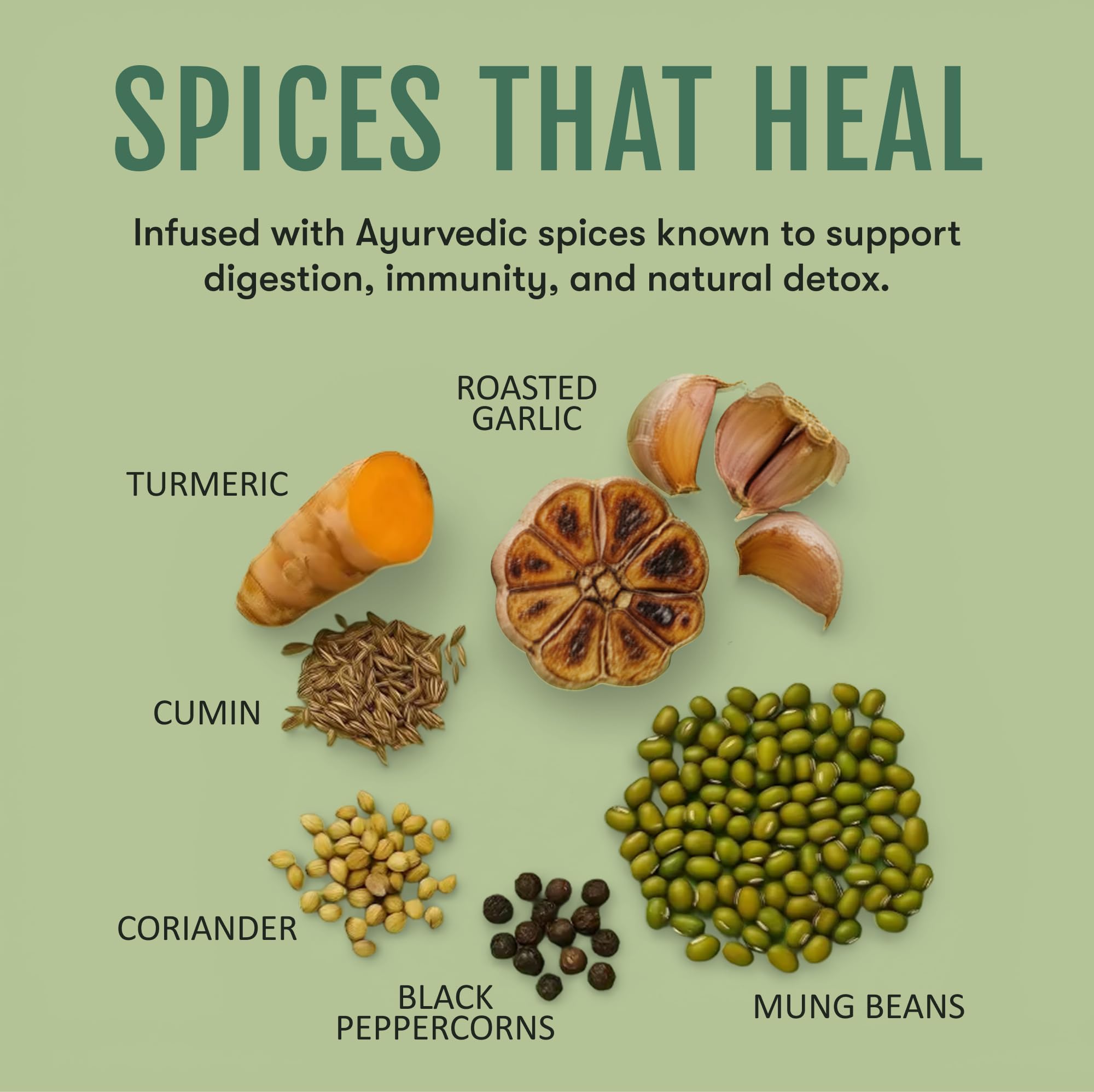 Roasted Garlic & Turmeric Golden Mung Sipping Broth | 9 Cups