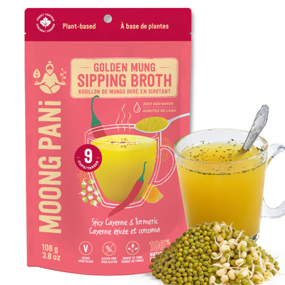 Cayenne Pepper & Turmeric Golden Mung Broth | 18g Plant - Protein | 9 Cups - Moong Pani Broths - Cayenne Pepper & Turmeric Golden Mung Broth | 18g Plant - Protein | 9 Cups