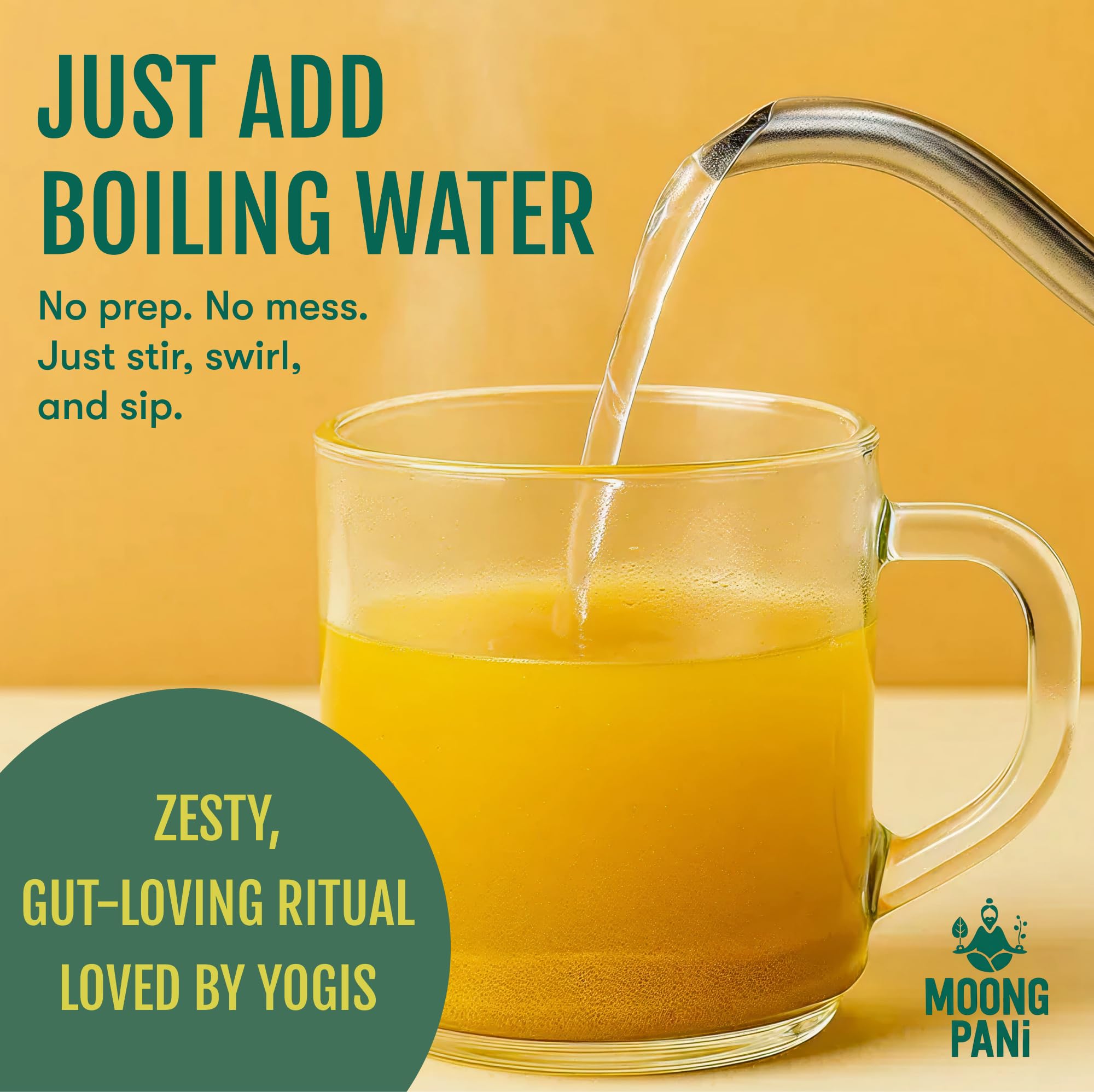 Zesty Ginger, Lemon & Turmeric Mung Sipping Broth | 18g Plant Protein | 9 cups - Moong Pani Broths - Zesty Ginger, Lemon & Turmeric Mung Sipping Broth | 18g Plant Protein | 9 cups