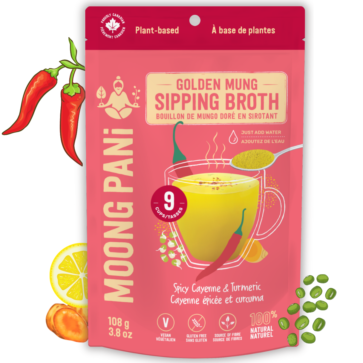 Spicy Cayenne & Turmeric Golden Mung Broth