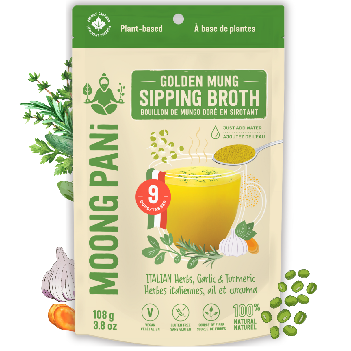 Italian Herbs & Turmeric Golden Mung Broth