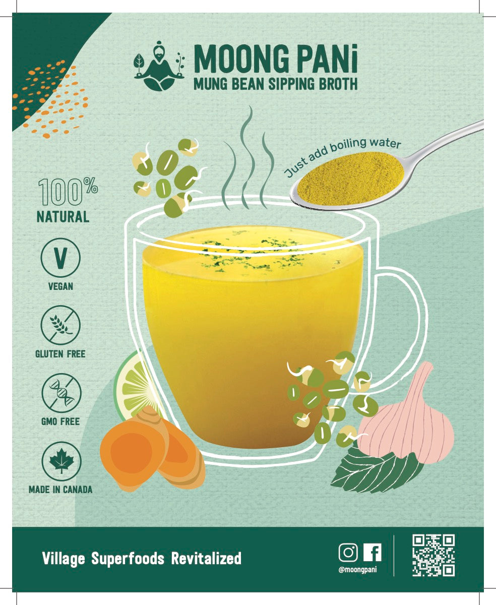 Cup of mung bean broth, Vegan, Gluten-free, GMO-free, Made in Canada_village superfoods revitalized
