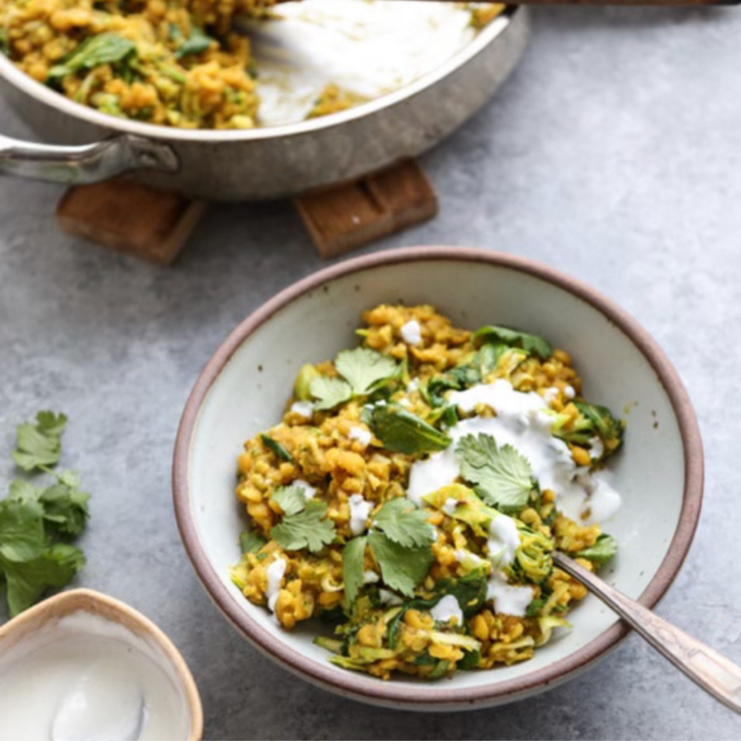 Spicy Khichari (Risotto) with Sprouted Mung & Rice: Ginger & Turmeric