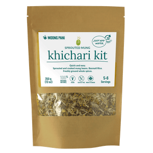 Sprouted Mung Khichari (Khichdi) Kit: Indian-style risotto with 5-6 servings