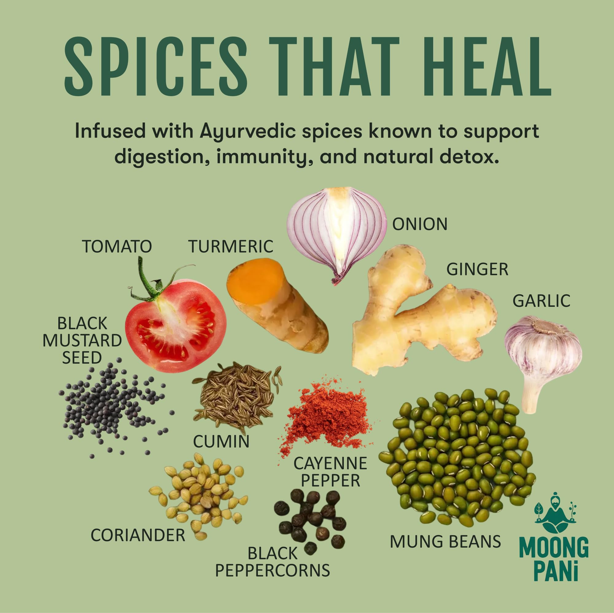 Sprouted Mung Dal Stew: Zesty Ginger &amp; Turmeric | 3+ Servings