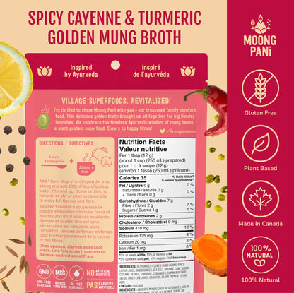 Cayenne Pepper &amp; Turmeric Golden Mung Broth | 9 Cups