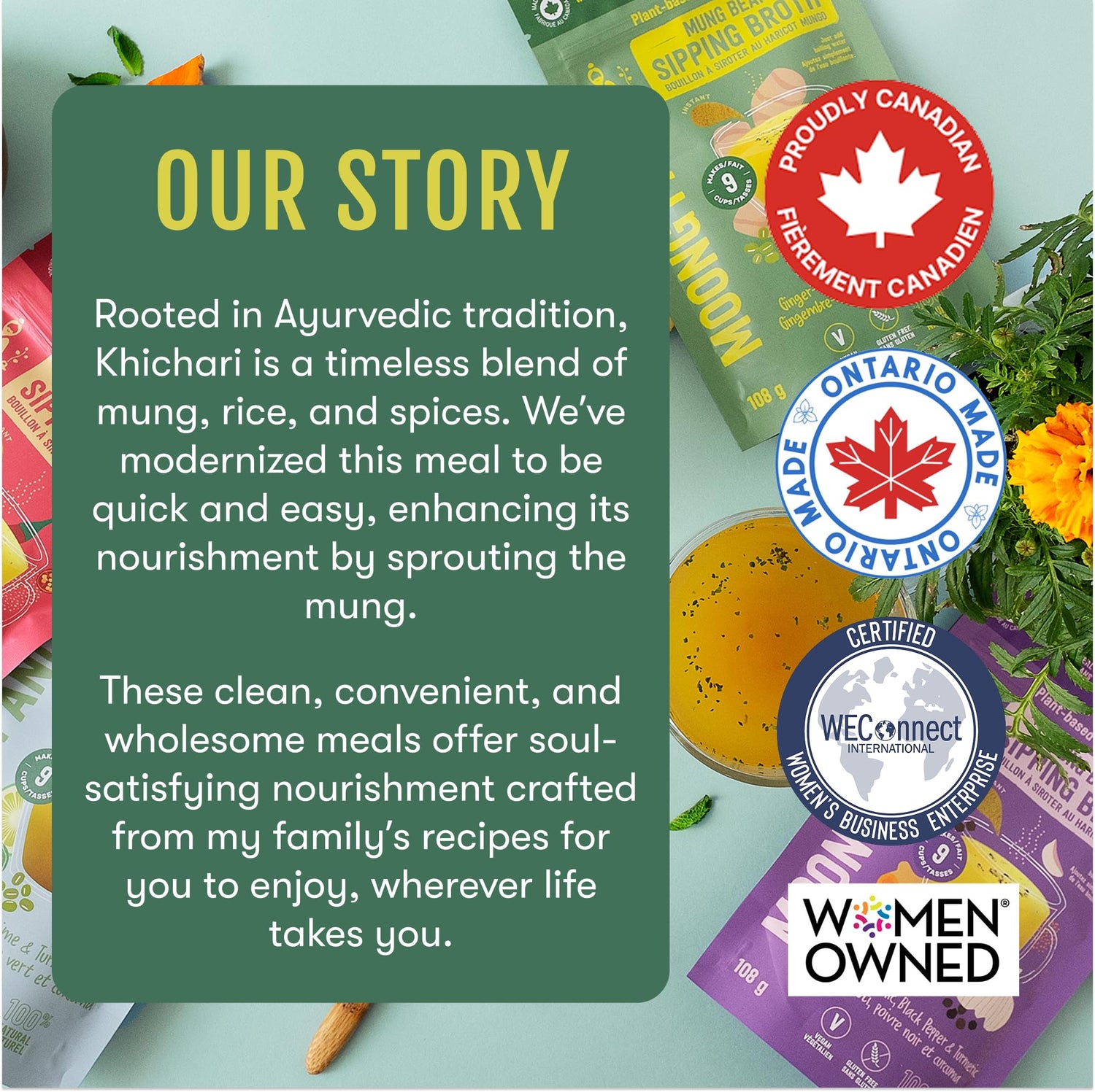 Sprouted Mung Khichari: Mild Ginger &amp; Turmeric | 3 Servings