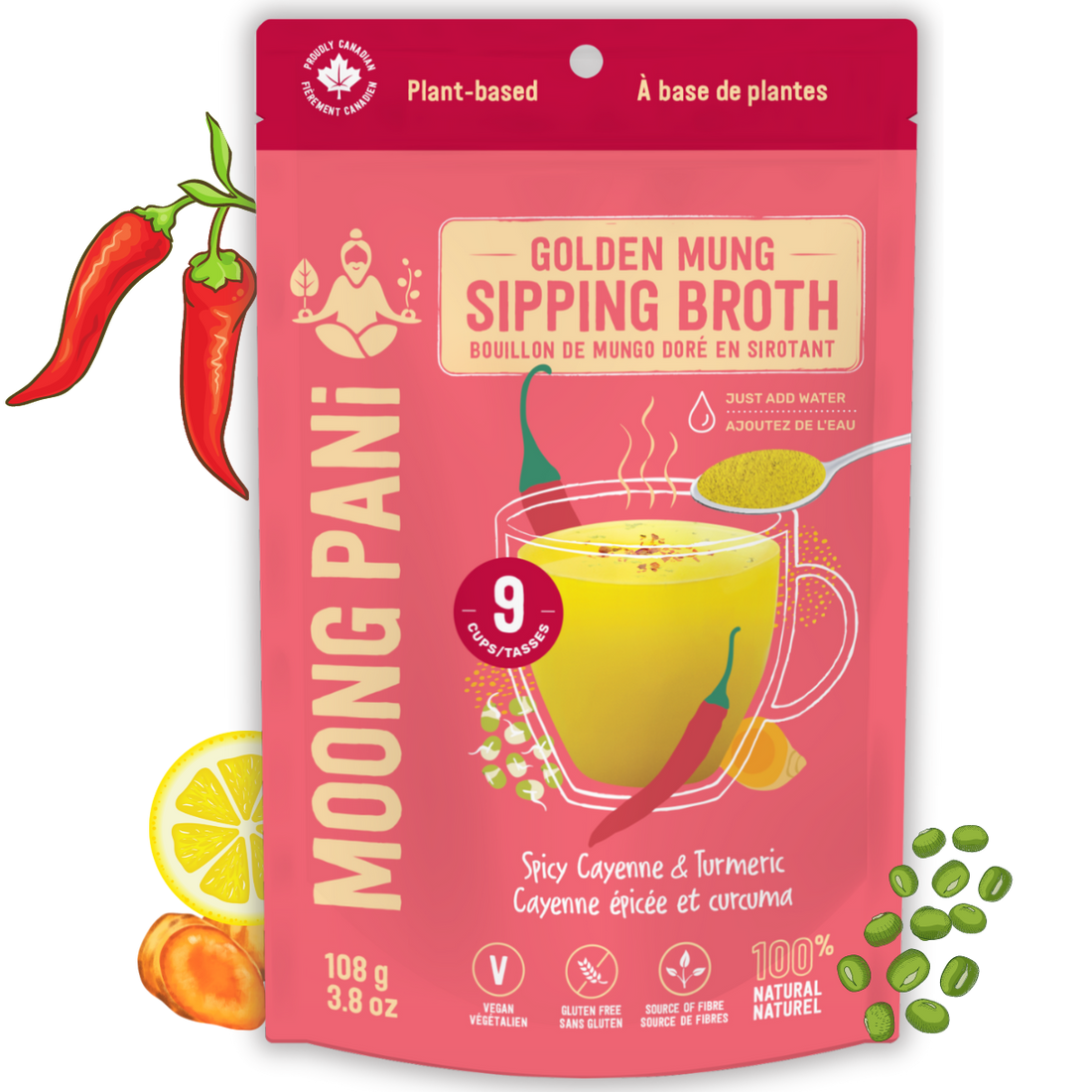 Spicy Cayenne &amp; Turmeric Golden Mung Broth