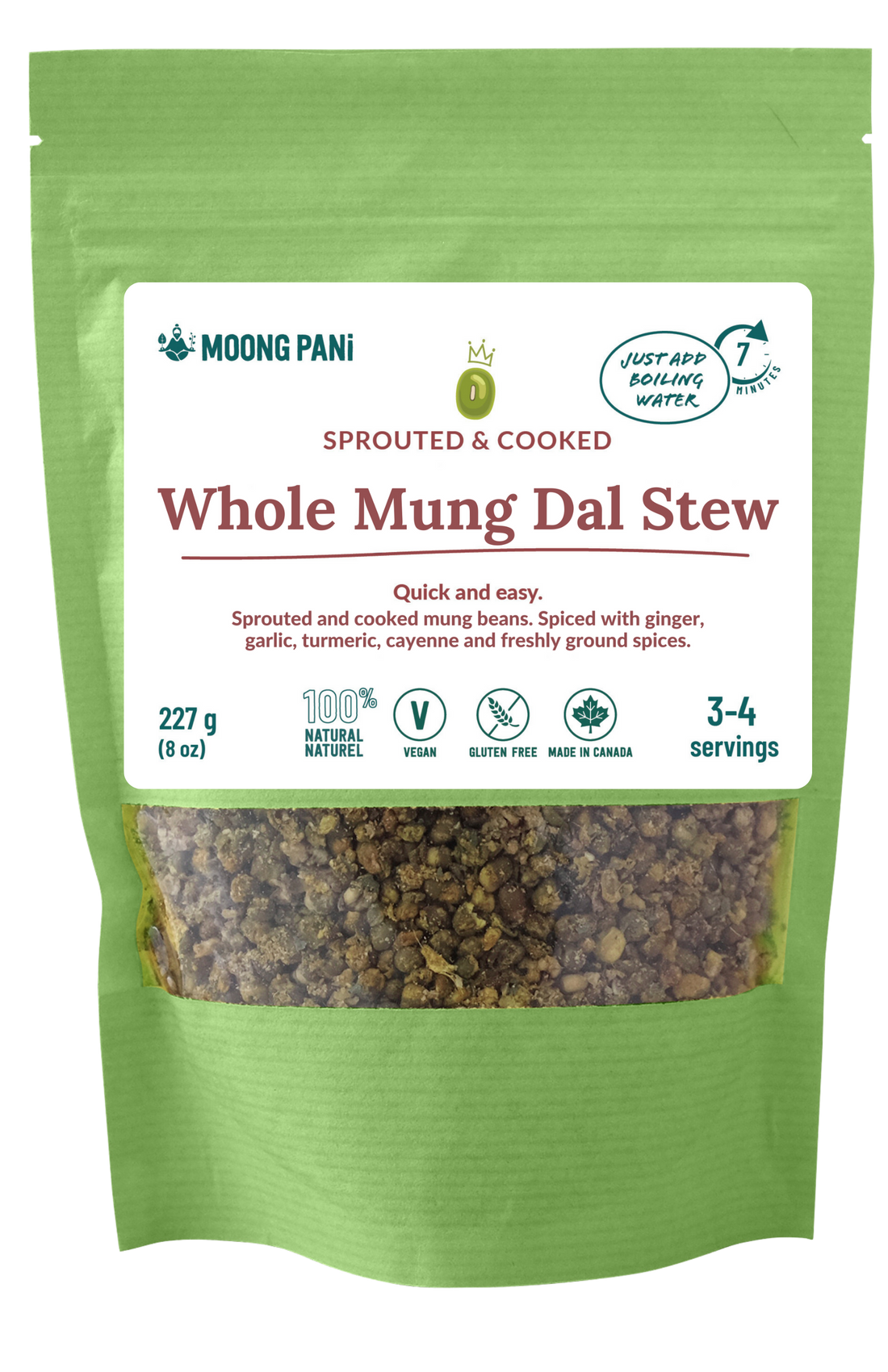 Moong Pani Whole Mung  Dal Stew 100% natural, Vegan, High protein, high fibre, non-GMO, 3-4 servings