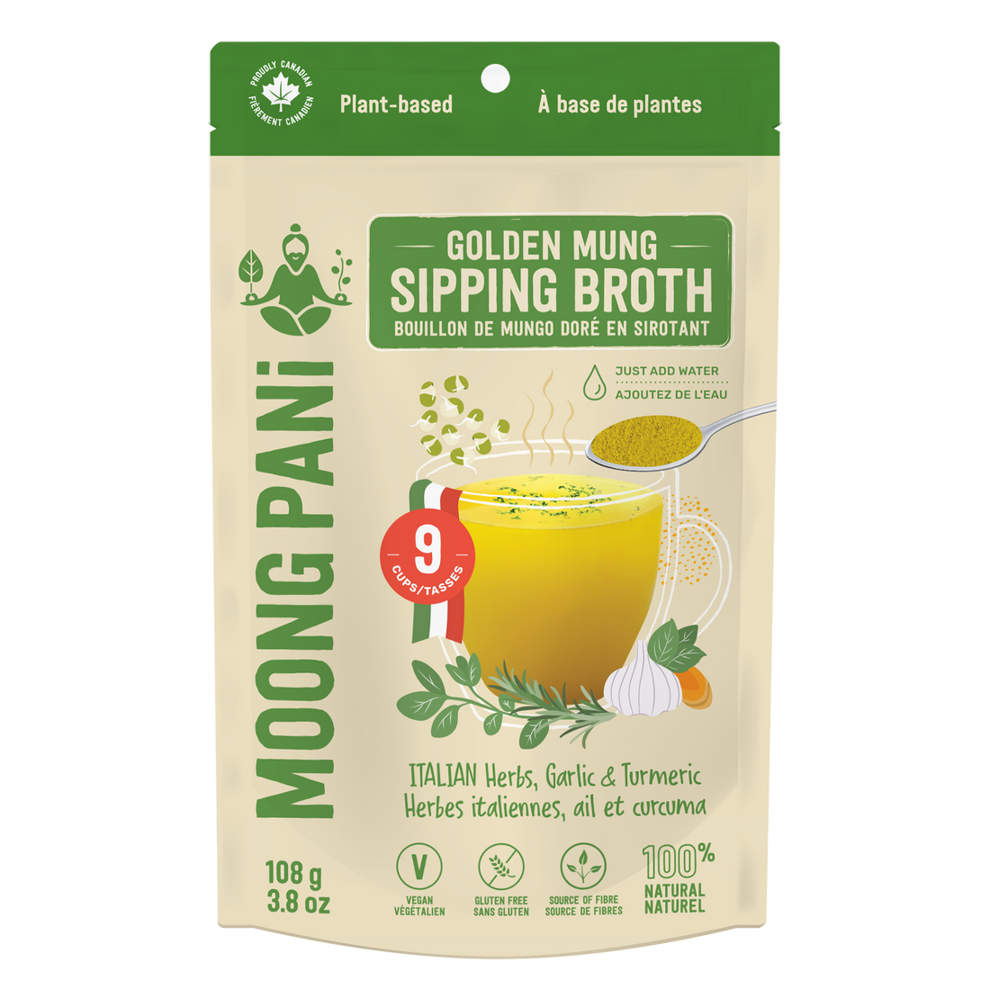 **NEW **  Golden Broth with Italian Herbs, Turmeric and Mung Beans - 9 Servings