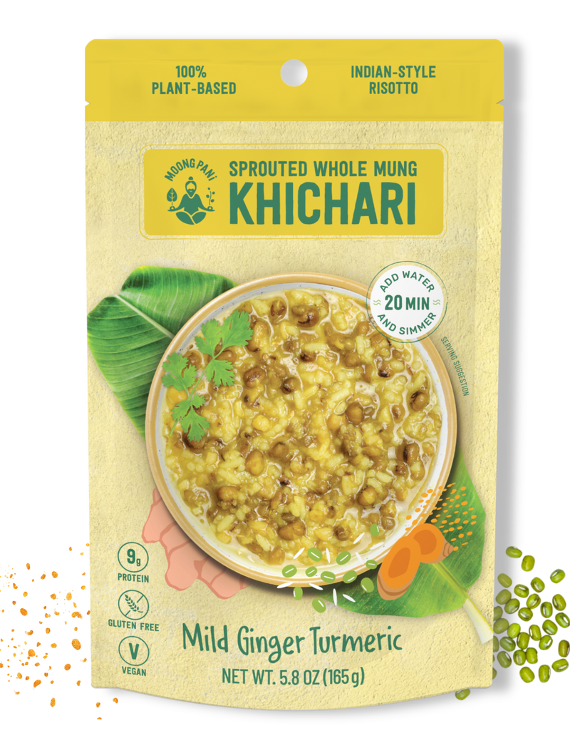 SPROUTED MUNG KHICHARI: MILD GINGER & TURMERIC