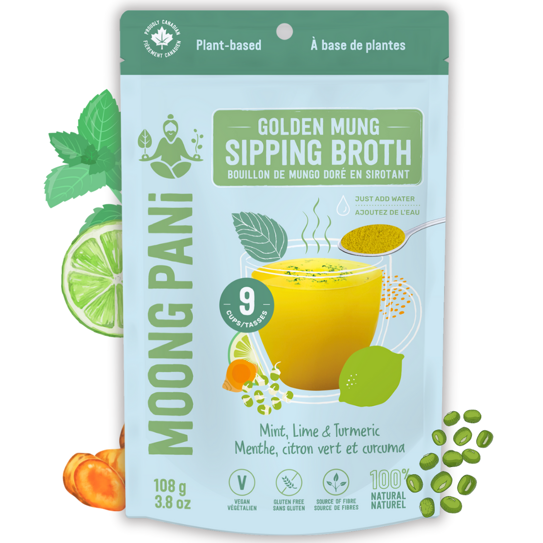 Mint, Lime &amp; Turmeric Golden Mung Broth