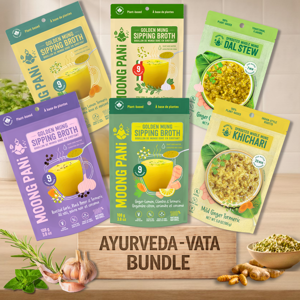 Ayurveda - Pitta Bundle | Cooling and Soothing Meals & Broths | 42 Servings - Moong Pani Broths - Ayurveda - Pitta Bundle | Cooling and Soothing Meals & Broths | 42 Servings