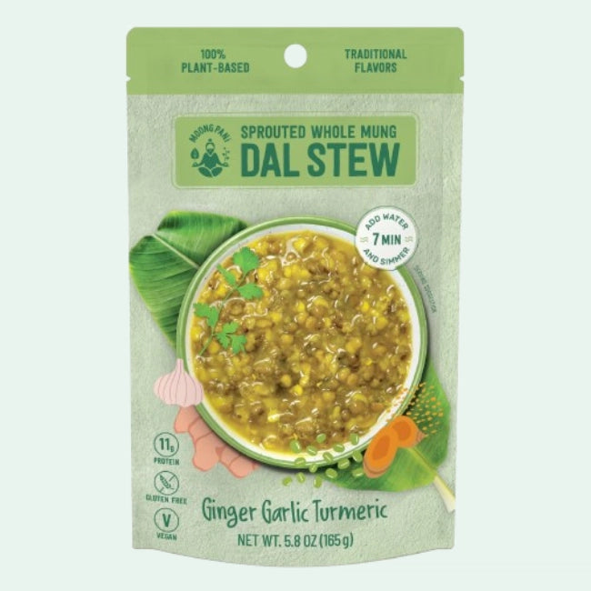 Sprouted Mung Dal Stew with Ginger, Turmeric
