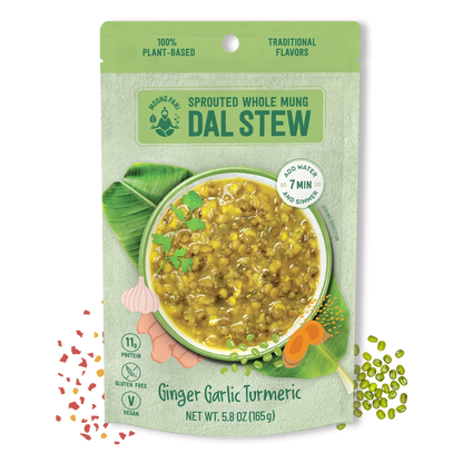 Sprouted Mung Dal Stew with Ginger, Turmeric
