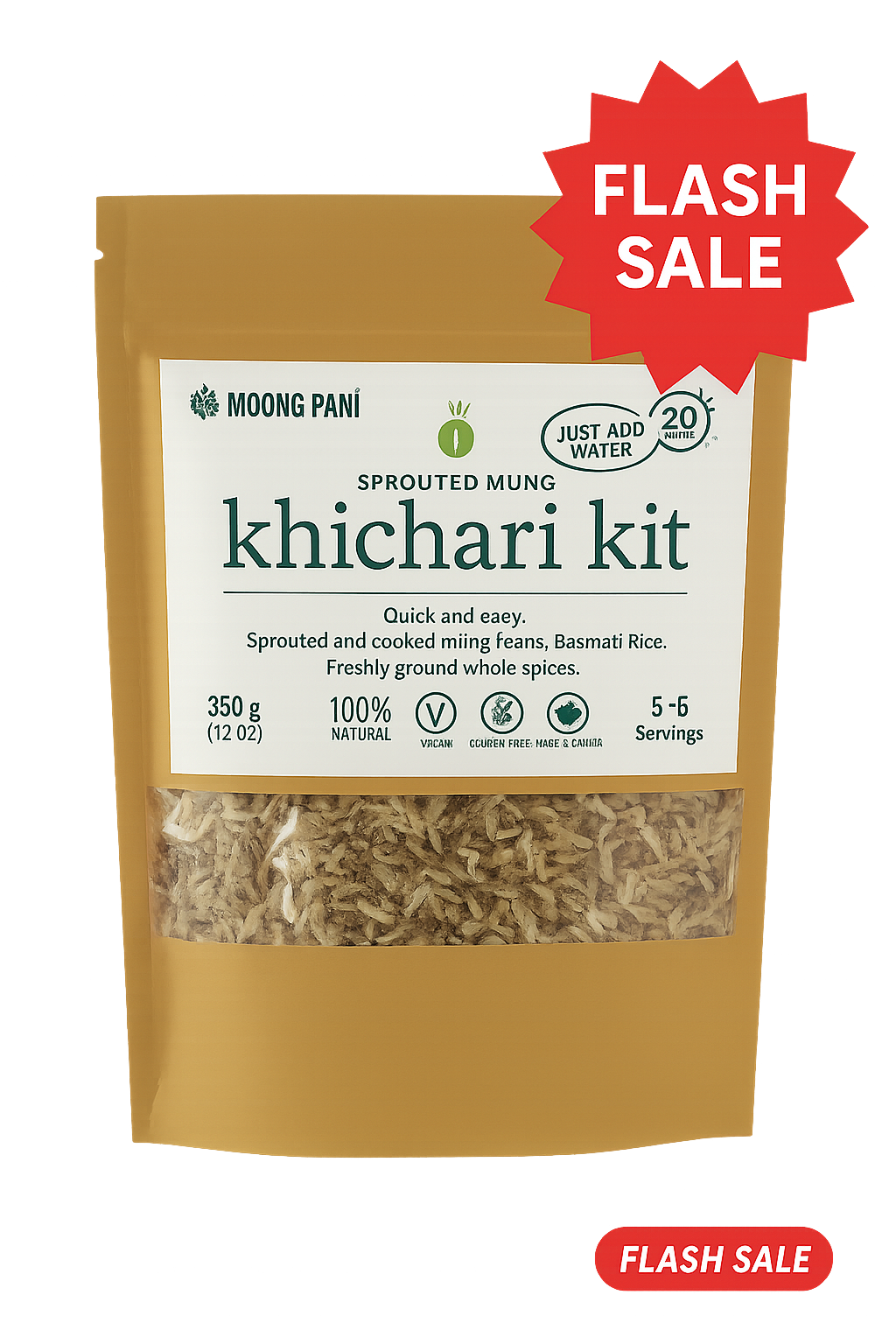 ** FLASH SALE** Sprouted Mung Khichari (Risotto) - Family Pack