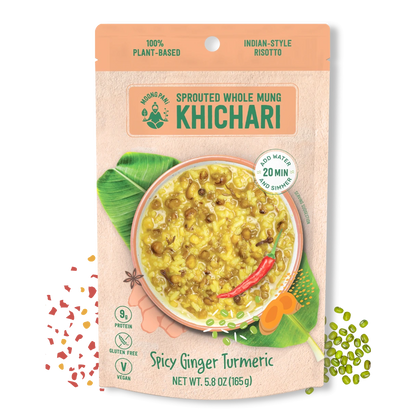 Spicy Khichari (Risotto) with Sprouted Mung &amp; Rice: Ginger &amp; Turmeric