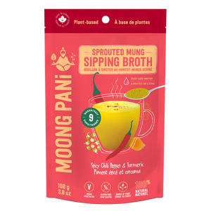 Spicy Chili Pepper & Turmeric Sprouted Mung Broth - 9 servings